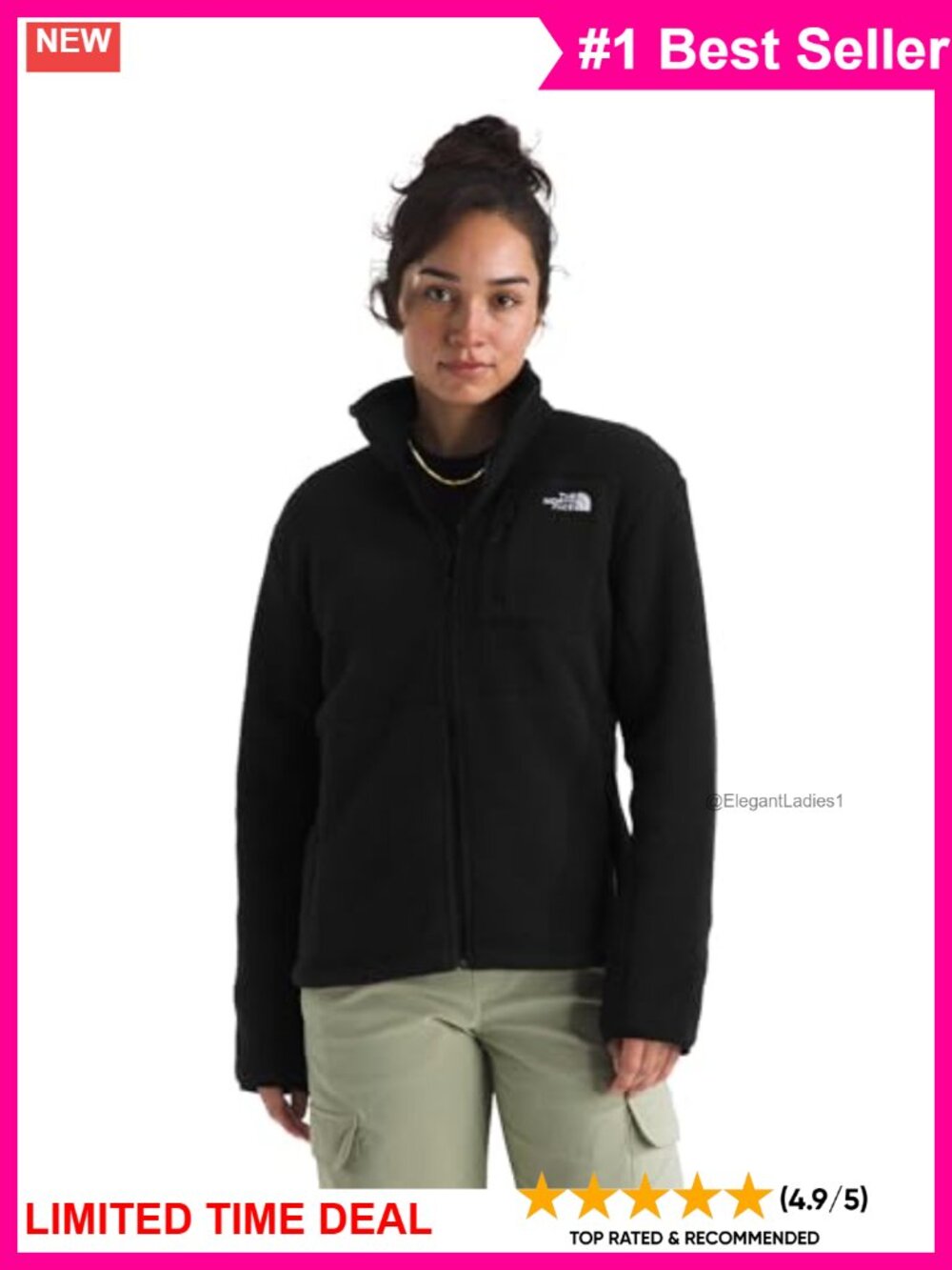 Full Zip Fleece Jacket Lightweight Recycled Polyester Coat Zip Pockets